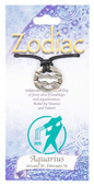 ♈🌙 Signs of the Zodiac Metal Pendants on Leather Cord (1’’) – All 12 Astrology Signs Celestial Style and Personalized