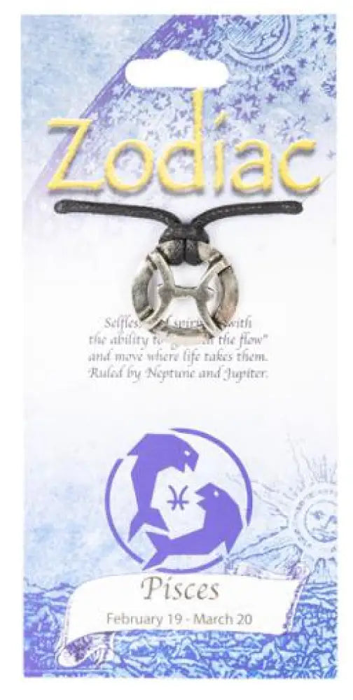 ♈🌙 Signs of the Zodiac Metal Pendants on Leather Cord (1’’) – All 12 Astrology Signs Celestial Style and Personalized