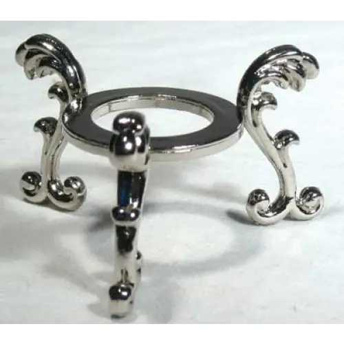 Silver Plated Flower Gazing Ball Stand - STANDS