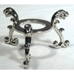 Silver Plated Flower Gazing Ball Stand - STANDS