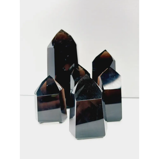 Smokey Ice Obsidian (Apache Tears) - Towers
