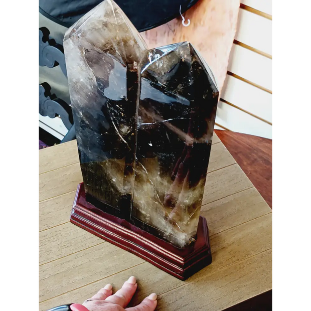 🤎✨ Smokey Quartz Double Point – Grounding Protection and Energy Flow 🗼 - Towers