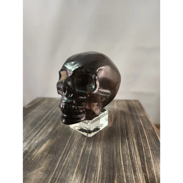 💀🌌 Smoky Quartz Skull 4’’ – Grounding and Spiritual Shield 🌌💀 - Carvings