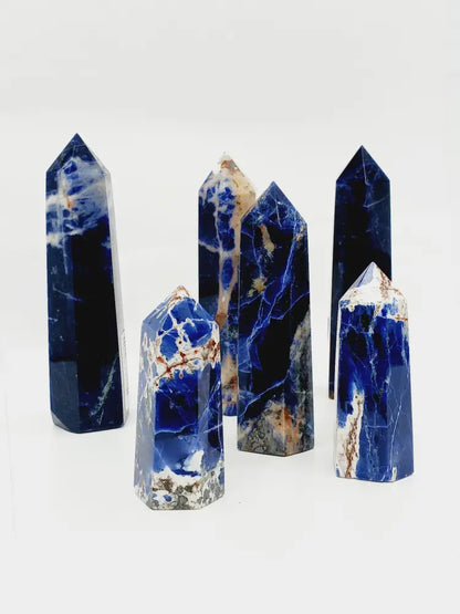 🔵✨ Sodalite Points – Gorgeous Quality for Insight Calm and Communication ✨🔵