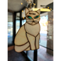 🐾 Stained Glass Cats - 4 3/4’’ 🌈 - White - Home Decor