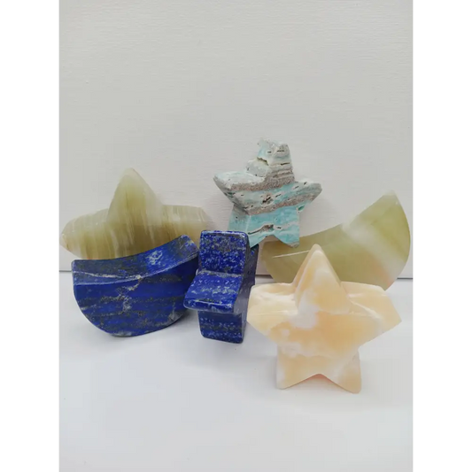 🌙⭐ Star and Moon Carvings – Dream Manifest and Illuminate Your Path ✨