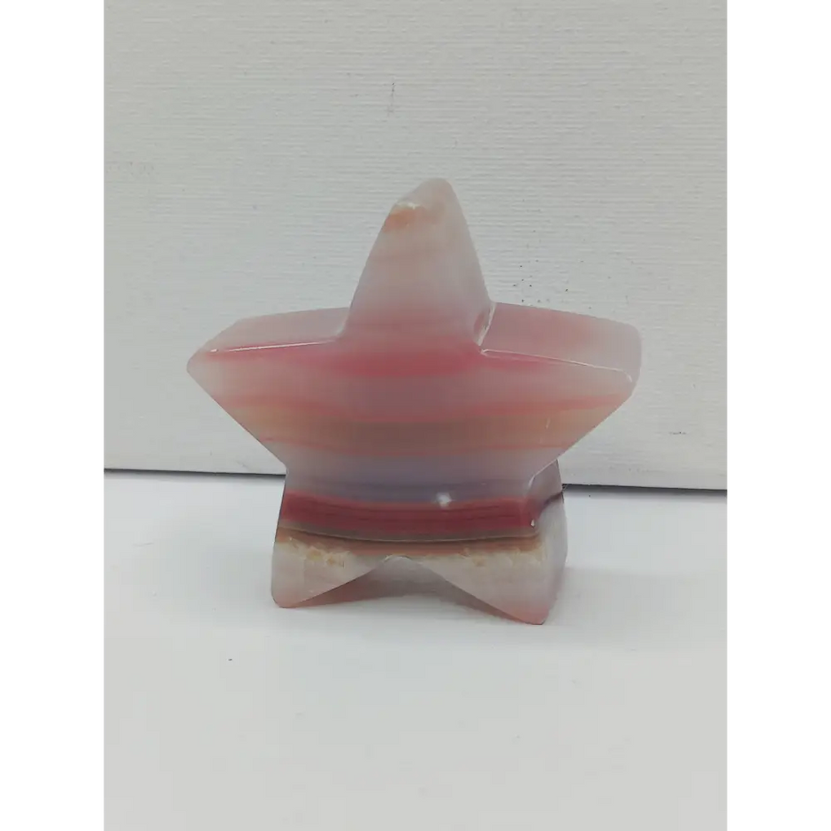 🌙⭐ Star and Moon Carvings – Dream Manifest and Illuminate Your Path ✨ - Pink Calcite Star - 2.5’’