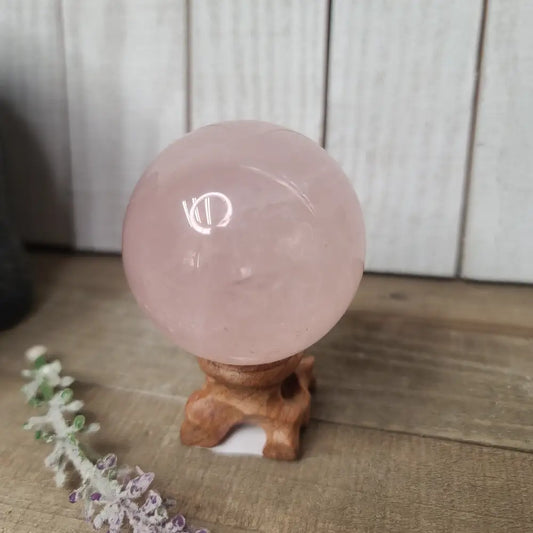 🌟💗 Star Rose Quartz Sphere (1.5’’) – Radiant Love and Celestial Heart Healing! 💗🌟 - Super nice - Spheres