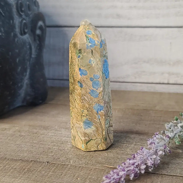 Starlight Blues - Golden Jasper with Azurite - 44 - Towers