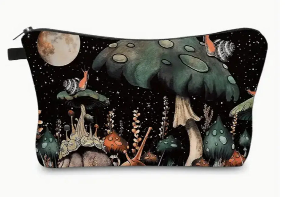 🍄🌌 Starry Sky and Mushroom Patterns Portable Storage Bags (5.35 x 8.65 in 3 Styles) – Whimsical Organization Magical
