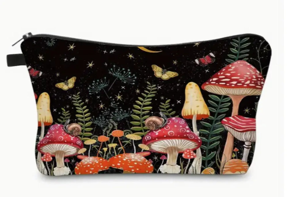 🍄🌌 Starry Sky and Mushroom Patterns Portable Storage Bags (5.35 x 8.65 in 3 Styles) – Whimsical Organization Magical