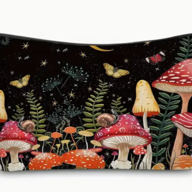 🍄🌌 Starry Sky and Mushroom Patterns Portable Storage Bags (5.35 x 8.65 in 3 Styles) – Whimsical Organization Magical