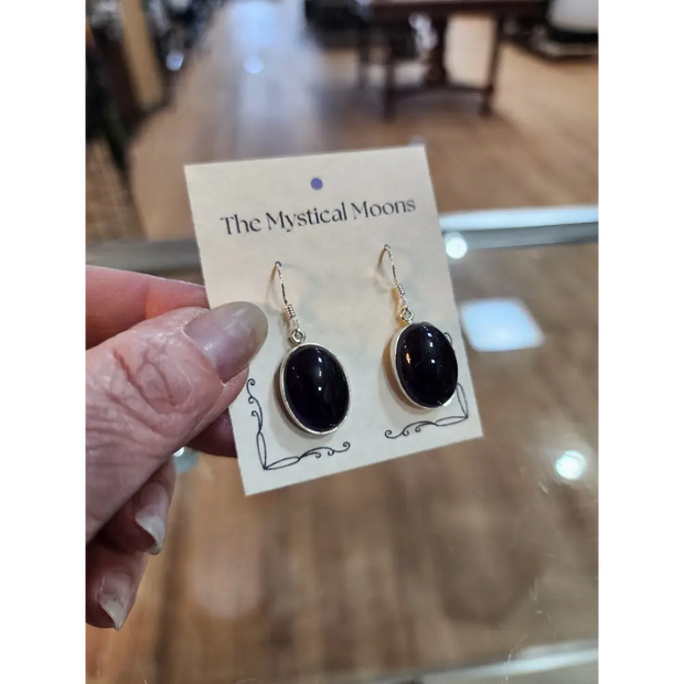 💜✨ Sterling Silver & Amethyst Earrings – Spiritual Clarity & Elegant Protection! 🌙 - Jewelry