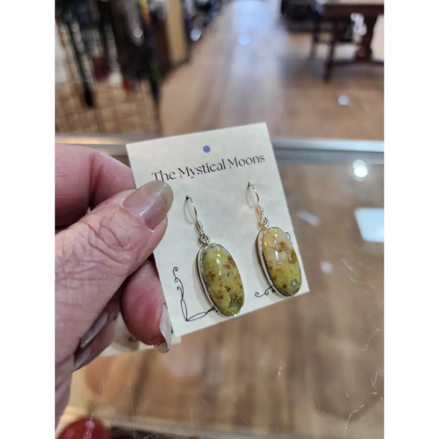 ✨ Sterling Silver Green Opal Earrings ✨ - Jewelry