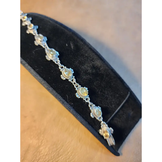 ✨ Sterling Silver Smoky Citrine Filigree Bracelet ✨ - Jewelry