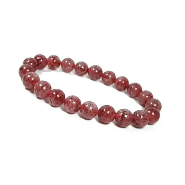 🍓✨ Strawberry Quartz Bracelet 8mm – Love Joy and Positivity 💗 - OMC BRACELETS