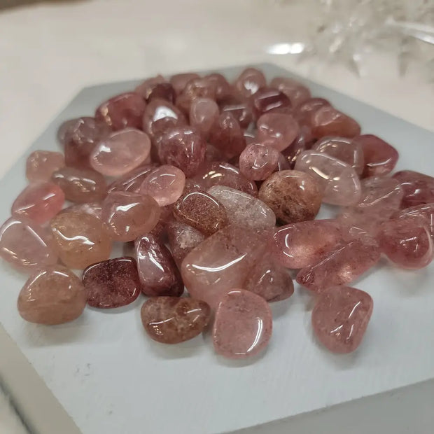 Strawberry Quartz Tumbles - Tumbles