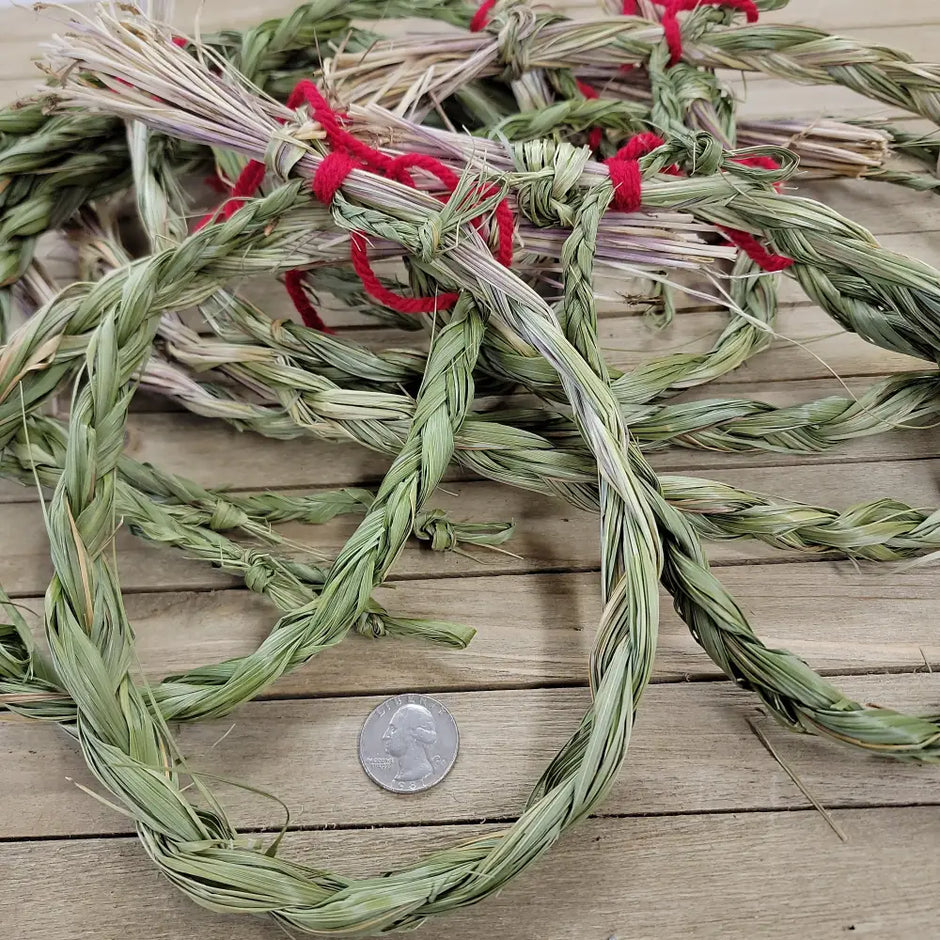 SWEET GRASS - BRAIDED SMUDGE BAND - Incense & Burners
