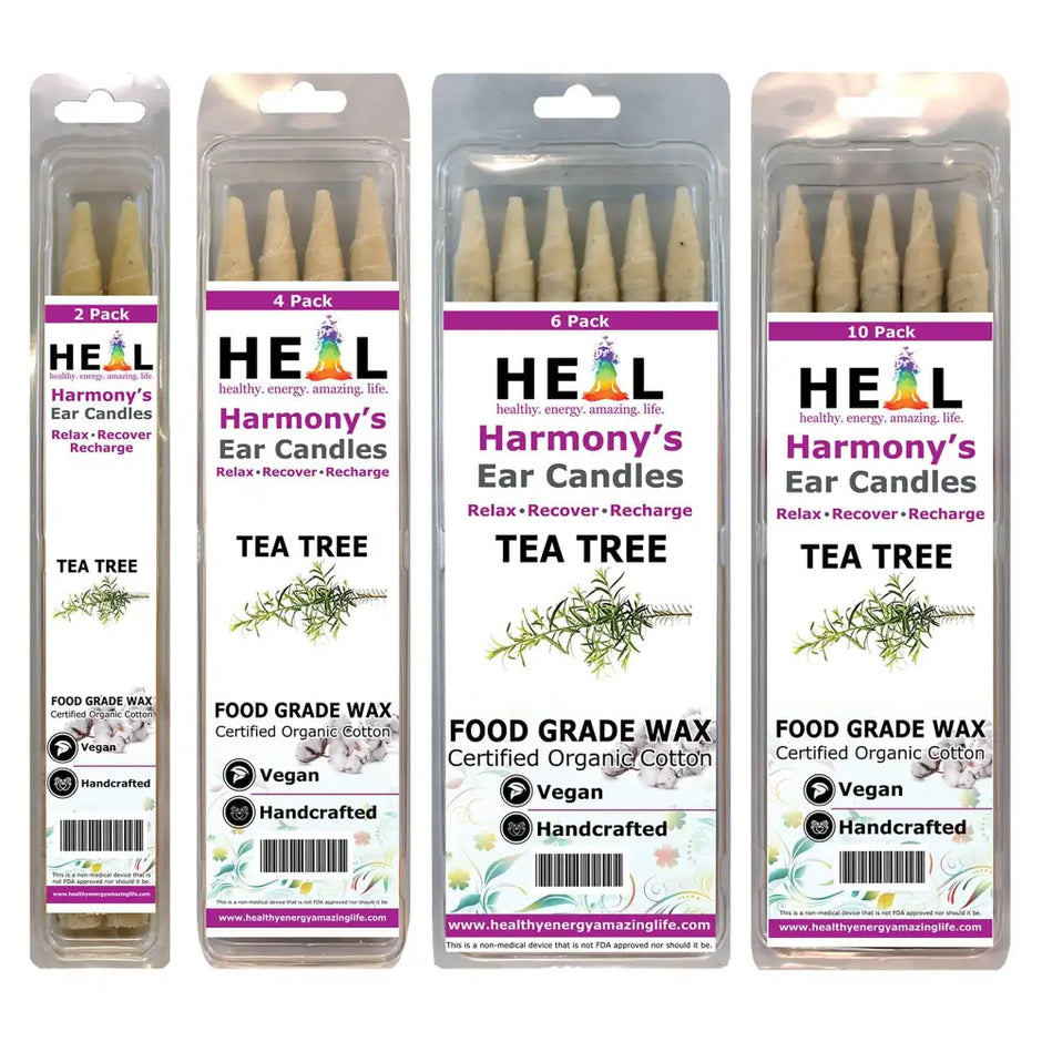 🕯️🌱 Tea Tree Ear Candles by Doc Harmony – 2-Pack – Purifying Refreshing Self-Care! ✨ - Candles & Accessories