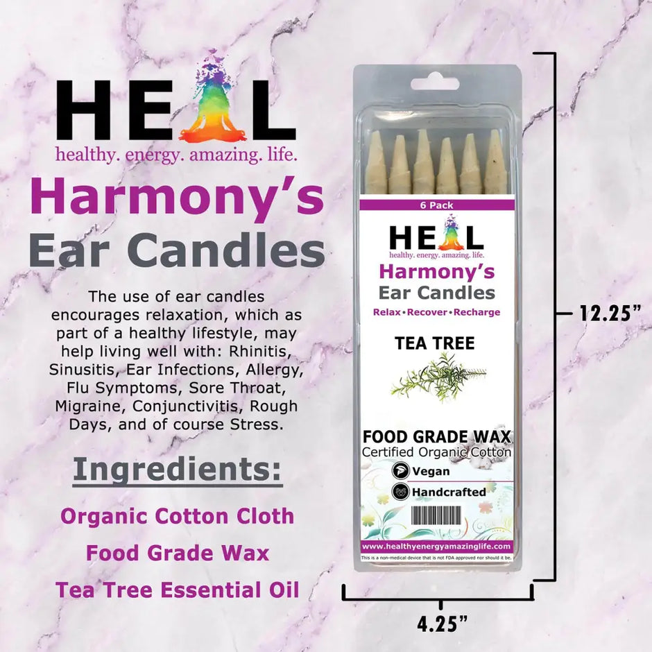 🕯️🌱 Tea Tree Ear Candles by Doc Harmony – 2-Pack – Purifying Refreshing Self-Care! ✨ - Candles & Accessories