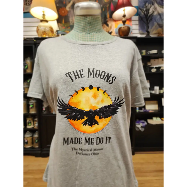 The Moons Made Me Do It T-Shirt – Mystically Inspired by The Mystical Moons 🌙✨ - Grey / 2Xlarge - Clothing & Apparel