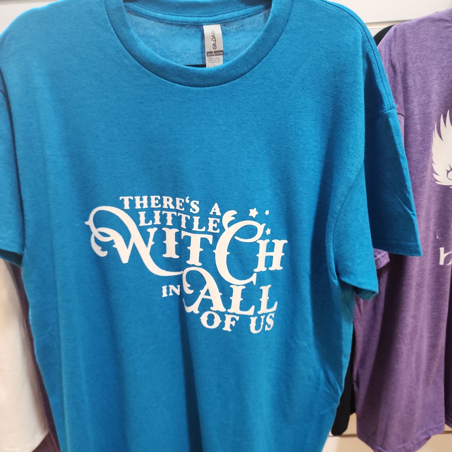 There;s A Little Witch In All Of Us - Spiritual Tshirt Designs - Blue / Large - Clothing & Apparel