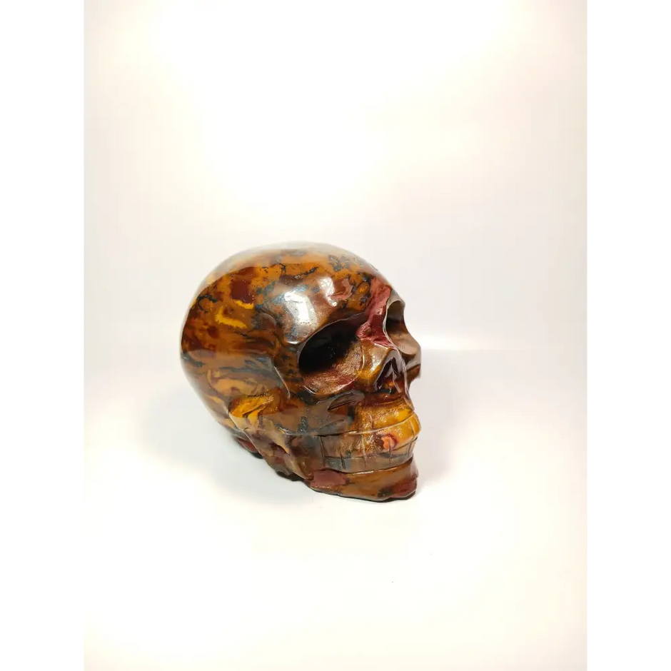 🦁💀 Tiger Iron Skull 4 Inch – Strength and Creative Power 💀🦁 - Carvings