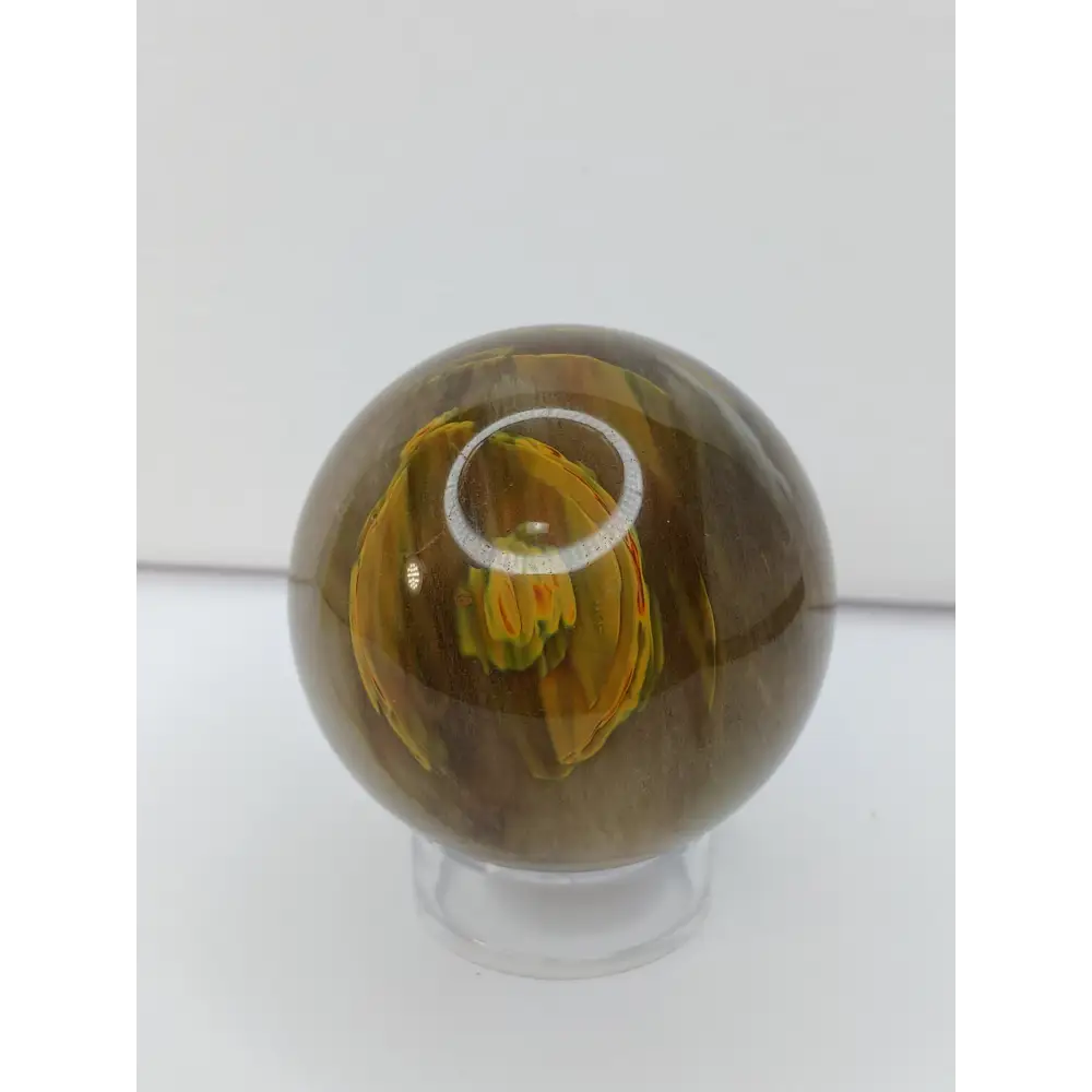 🐅 Tiger Skin Smelting Quartz Sphere 2" – Reiki Healing Crystal | The Mystical Moons