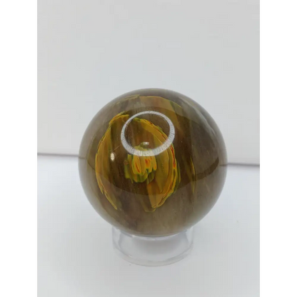 🐅 Tiger Skin Smelting Quartz Sphere 2" – Reiki Healing Crystal | The Mystical Moons