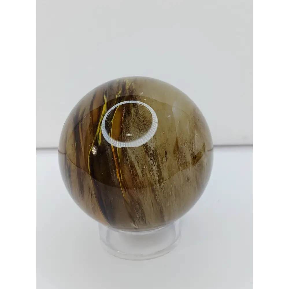 🐅 Tiger Skin Smelting Quartz Sphere 2" – Reiki Healing Crystal | The Mystical Moons