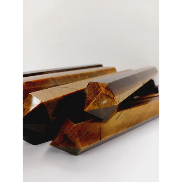 🐯✨ Tigers Eye Wand 7’’ – Confidence Protection and Manifestation Magic! 🌟