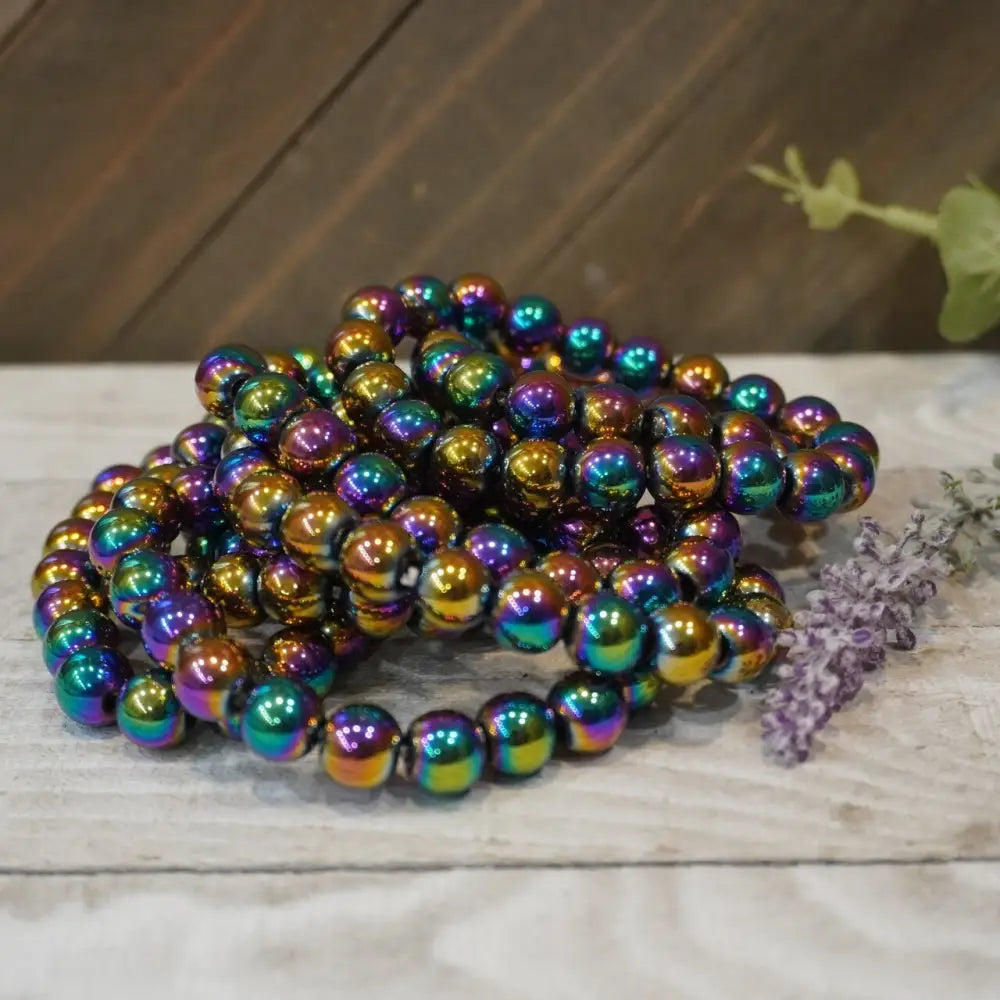 Aura Pyrite 8mm Bracelets - OMC BRACELETS