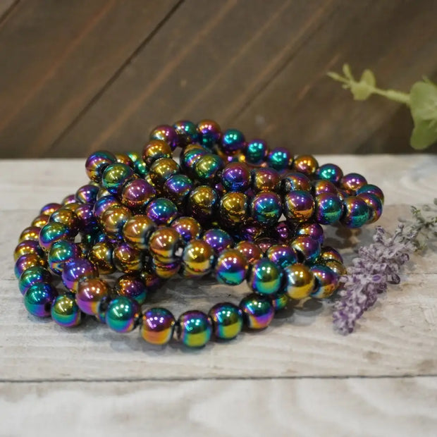 Aura Pyrite 8mm Bracelets - OMC BRACELETS