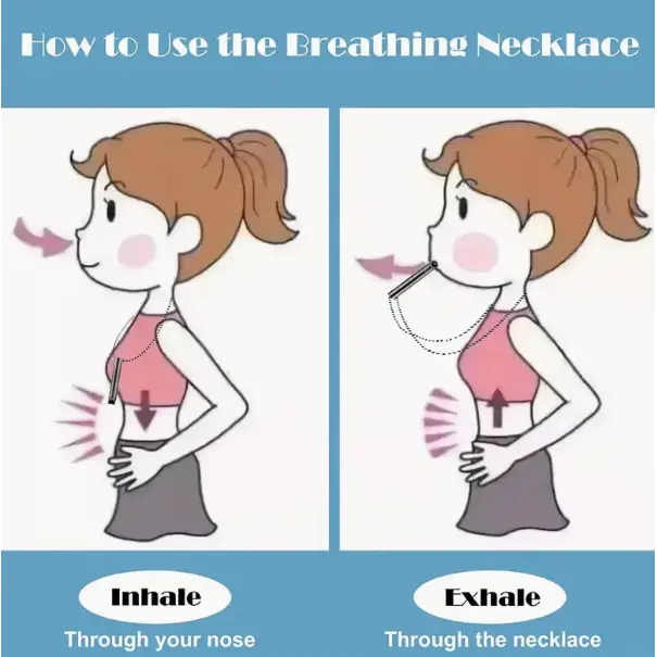 Titanium Steel Mindful Breathing Necklace - Jewelry