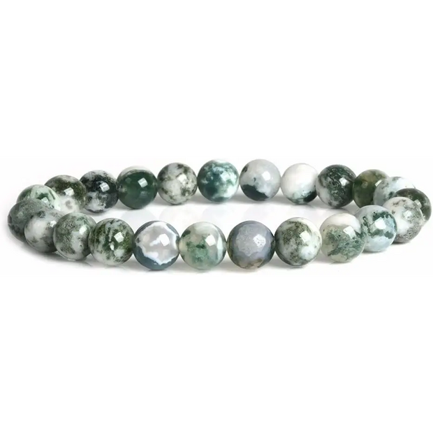 🌳✨ Tree Agate Bracelet 8mm – Growth Stability and Peace 🤍 - OMC BRACELETS