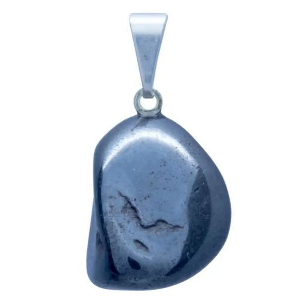 Tumbled Stone Pendant - Hematite - Jewelry