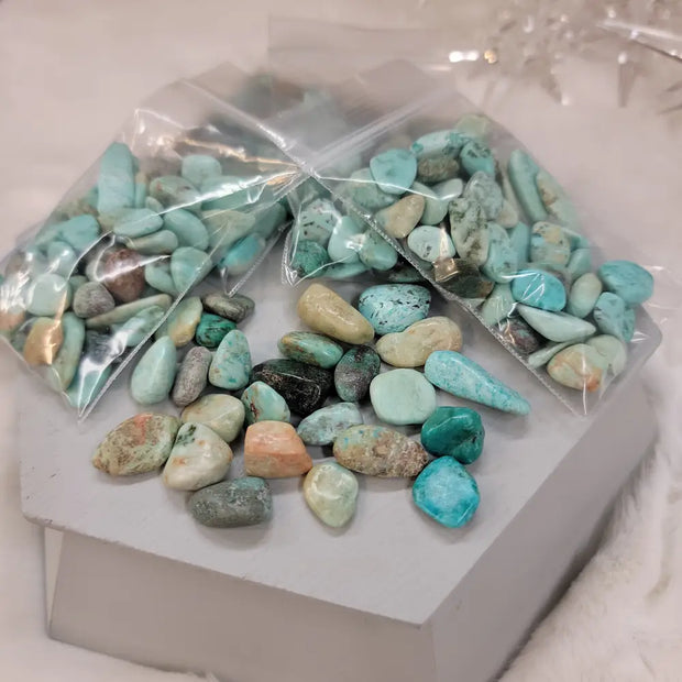 1 oz. Bag of Turquoise Chip Tumbles - Tumbles