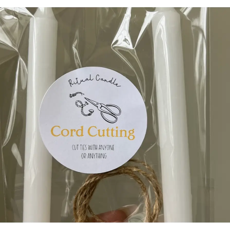 Twin Ritual Candles - Cord Cutting - Candles & Accessories