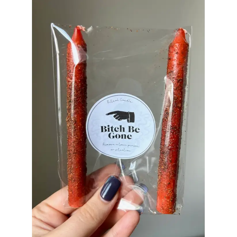 Twin Ritual Candles - Bitch Be Gone - Candles & Accessories