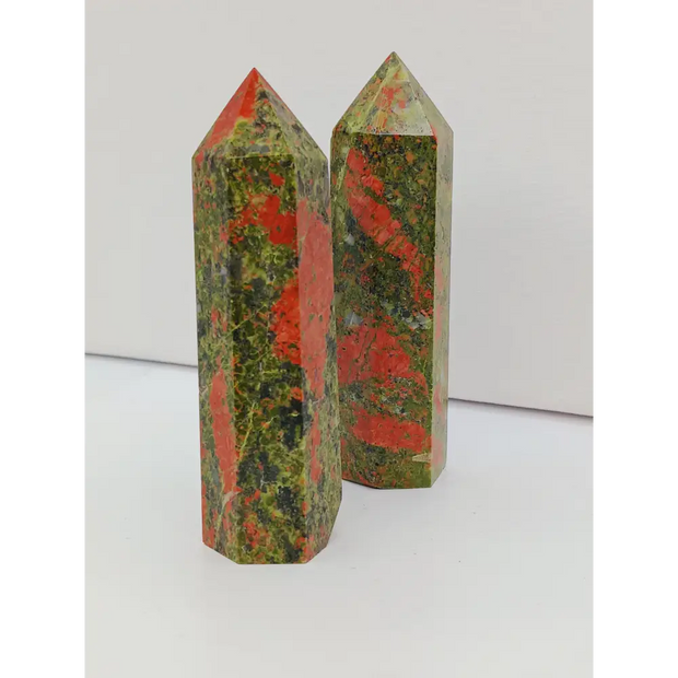 🌸💚 Unakite Tower Intuitive Pick – Healing Balance and Heart Growth ✨ - 1- 3.75’’ - Towers