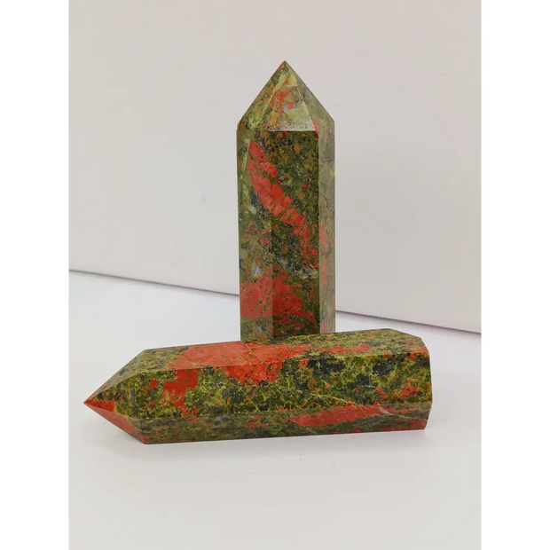 🌸💚 Unakite Tower Intuitive Pick – Healing Balance and Heart Growth ✨ - 1- 3.75’’ - Towers
