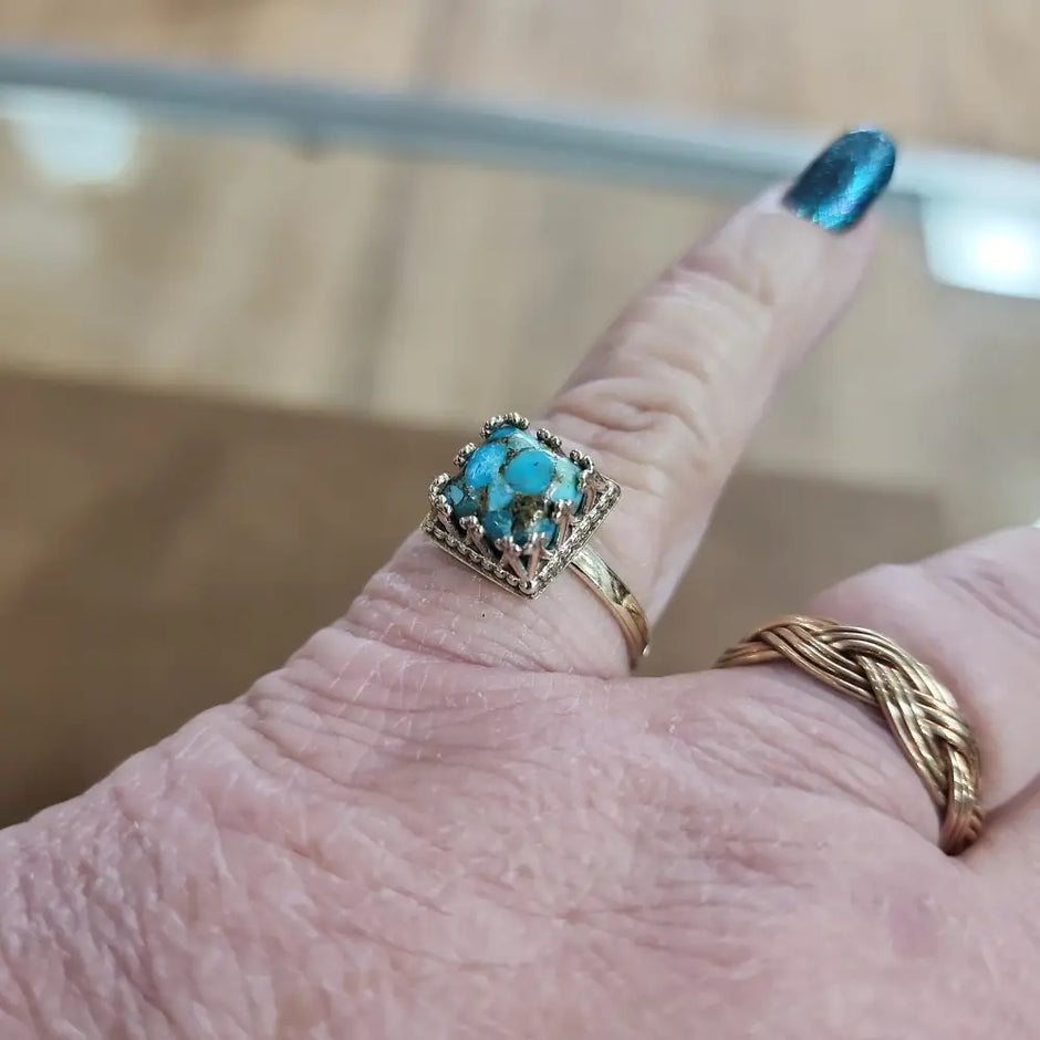 Assorted sterling silver rings featuring unique genuine gemstones in various shapes and colors, displayed on a white background. Perfect for crystal energy, personal style, and one-of-a-kind magic.