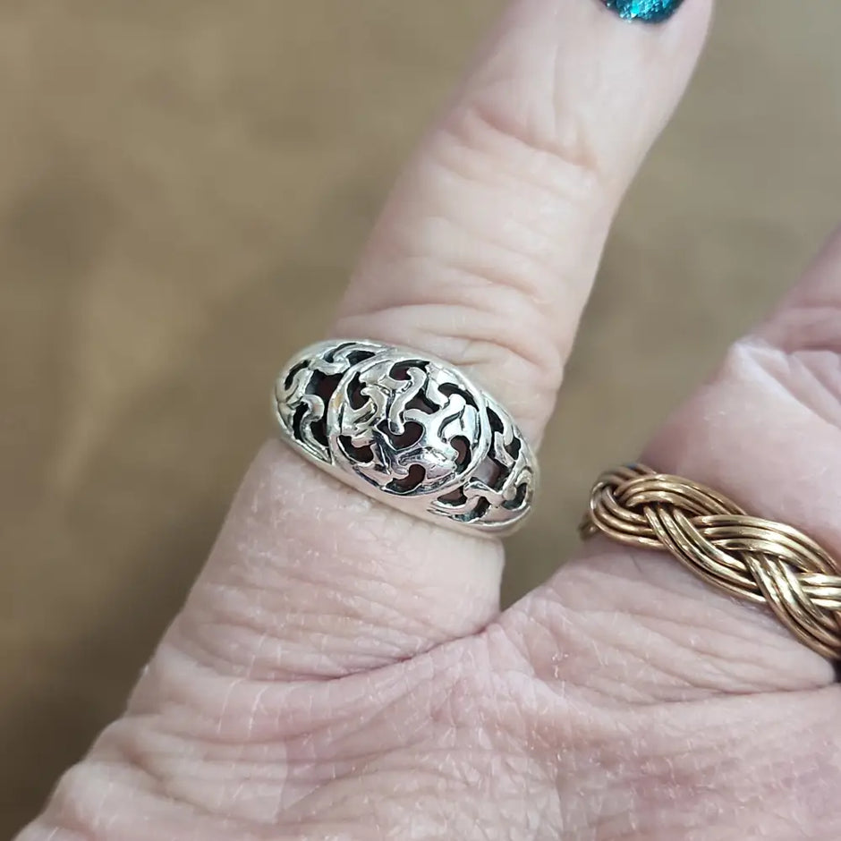 Assorted sterling silver rings featuring unique genuine gemstones in various shapes and colors, displayed on a white background. Perfect for crystal energy, personal style, and one-of-a-kind magic.