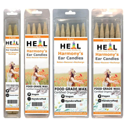 🕯️✨ Unscented Ear Candles by Doc Harmony – 2-Pack – Gentle Natural Wellness! 🌿 - Candles & Accessories