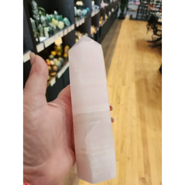 Pink Calcite Tower – Heart Healing Gentle Comfort 💗✨ - 8 - 7 3/4’’ - Towers