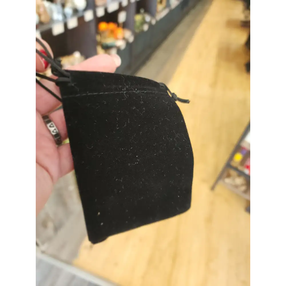 Velveteen Crystal Bags – Multiple Sizes & Colors! ✨ - BLACK - 3 3/4’’ x 3 5/8’’ - Bags Pouches & Totes