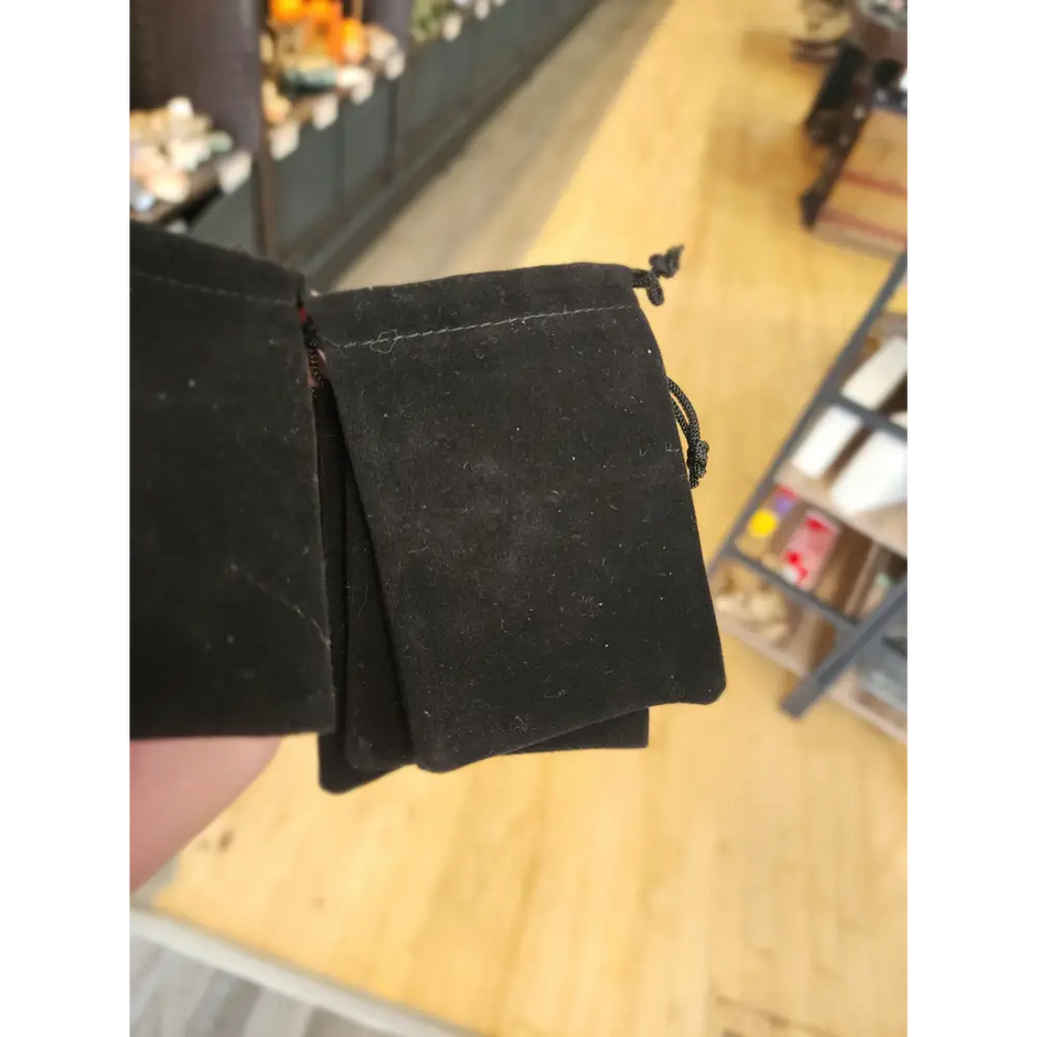 Velveteen Crystal Bags – Multiple Sizes & Colors! ✨ - SMALL BLACK - 3’’ x 3.5’’ - Bags Pouches & Totes