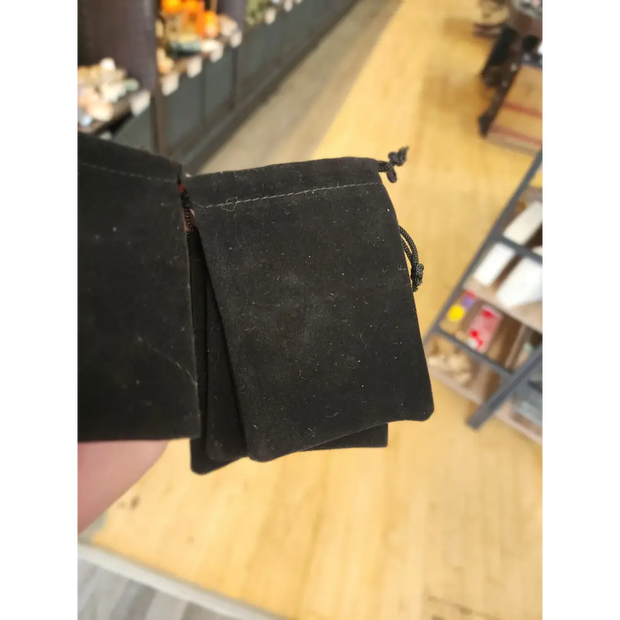 Velveteen Crystal Bags – Multiple Sizes & Colors! ✨ - SMALL BLACK - 3’’ x 3.5’’ - Bags Pouches & Totes
