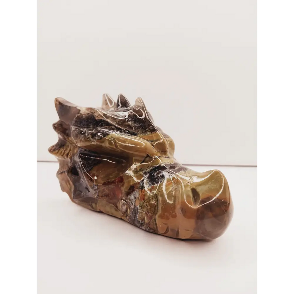 🐉🔥 Volcano Agate Dragon Skull 5.5’’ – Power Transformation and UV Magic 💡 - 2