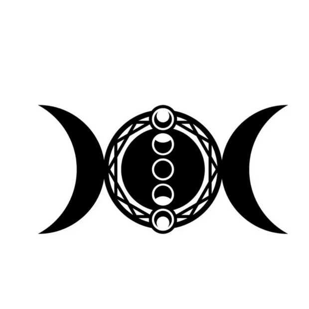 Wall Decal - Triple Moon w/ Moon Phases - Home Decor